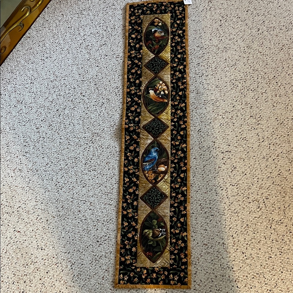 Quilted handmade Floral Wall Hanging Decor - Multicolor